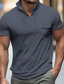 Χαμηλού Κόστους Ανδρικά μπλουζάκια casual-Ανδρικά Πουκάμισο Henley Μπλουζάκι μπλουζάκι Σκέτο Χένλι Δρόμος Διακοπές Κοντομάνικο Τσέπη Ρούχα Μοντέρνα Υψηλής Ποιότητας Βασικό