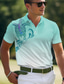 cheap Graphic Polo-Turtle Gradual Men&#039;s Sportswear 3D Print Polo Shirt Golf Polo Sports &amp; Outdoor Running Gym Pique Polo Shirt Short Sleeve Turndown Polo Shirts Yellow Pink Summer S M L Micro-elastic Lapel Polo