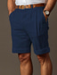 baratos Calções para Homem-Homens Calção Shorts de linho Shorts de verão Bolsos Cintura elástica Tecido Conforto Respirável Ao ar livre Diário Para Noite Moda Casual Preto Branco