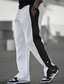 tanie Spodnie dresowe-Męskie Spodnie dresowe Uprawiający jogging Spodnie Niejednolita całość Ściągana na sznurek Elastyczny pas Kolorowy blok Komfort Oddychający Codzienny Święto Sport Moda Czarny Biały