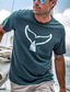 Χαμηλού Κόστους Ανδρικό Γραφικό T-shirt-Γραφική Ζώο Ψάρια Καθημερινά Καθημερινό Resort Style Ανδρικά 3D εκτύπωση Μπλουζάκι Αργίες Διακοπές Εξόδου Κοντομάνικη μπλούζα Θαλασσί Βυσσινί Γκρίζο Κοντομάνικο Στρογγυλή Ψηλή Λαιμόκοψη Πουκάμισο