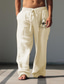 Χαμηλού Κόστους casual παντελόνι-Ανδρικά Βίντατζ Τσάντες Λευκά παντελόνια Παντελόνια Μεσαία Μέση ΕΞΩΤΕΡΙΚΟΥ ΧΩΡΟΥ Καθημερινά Ρούχα Streetwear Φθινόπωρο &amp; Χειμώνας Κανονικό