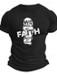 cheap Men&#039;s Graphic Tshirts-Faith Printed Men&#039;s Graphic Cotton T Shirt Sports Classic Shirt Short Sleeve Comfortable Tee Street Sports Outdoor Summer Fashion Designer Clothing