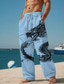 olcso Férfi plusz méretű alsók-sárkány absztrakt férfi 3D nyomtatott alkalmi nadrág nadrág elasztikus derék húzózsinór bő szabású egyenes szárú nyári strandnadrág s-3xl