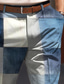 levne Pánské spodky větší velikosti-kostkovaný / kostkovaný business ležérní pánské business 3D potištěné společenské kalhoty ploché přední rovné nohavice uvolněný střih polyesterové kalhoty se středním pasem outdoorové oblečení do