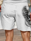 baratos calções gráficos-Homens Bermuda de Surf Shorts de Natação Calção Justo de Natação Com Cordão com forro de malha Cintura elástica Caveiras Águia Cobra Conforto Respirável Curto Festa Férias Streetwear Punk e gótico