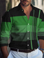 Χαμηλού Κόστους ανδρικά πουκάμισα casual-Ανδρικά Πουκάμισο Πουκάμισο με κουμπιά Casual πουκάμισο Καλοκαιρινό πουκάμισο Πουκάμισο παραλίας Θαλασσί Βυσσινί Καφέ Πράσινο του τριφυλλιού Γκρίζο Μακρυμάνικο Καρό Συνδυασμός Χρωμάτων Πέτο