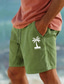 billige Herreshorts-coconut tree printet herre bomuldsshorts sommer hawaiianske shorts strandshorts snoretræk elastisk talje komfort åndbar kort udendørs ferie gå ud tøj
