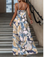 cheap Floral Dress-Women&#039;s Maxi Dress Sundress A Line Dress Floral Dress Streetwear Maxi Flowy Vacation Street Casual Regular Fit Floral Sleeveless Strap Blue Summer Spring