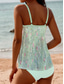 preiswerte Tankinis-Damen Badeanzug Tankini 2 Stück Kurze Hosen Bademode Stilvoll Blumen U-Ausschnitt Ärmellos Badeanzüge