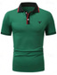 voordelige klassieke polo-Voor heren POLO Shirt Polo&#039;s met knopen Casual Sport Revers Korte mouw Modieus Basic Kleurenblok Koe Lapwerk Geborduurd Zomer Normale pasvorm Rood blauw Groen POLO Shirt