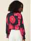 cheap Women&#039;s Graphic Tops-Women&#039;s Tie Bow Neck Stain Blouse Watercolor Floral Print Blouson-sleeve Shirt for Spring &amp; Fall