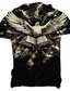 billiga Grafisk T-shirt för män-Kors Punk gotisk Herr 3D-tryck T-shirt Fest Gata Semester T-shirt Silver Svart Guld Kortärmad Rund hals Skjorta Sommar Vår Höst Kläder S M L XL 2XL 3XL