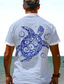 billige Hawaiiskjorts-havskilpadde marine liv menns feriested hawaiiansk 3d-trykt skjorte med kortermet kortermet sommer strandskjorte ferie daglig slitasje s til 3xl