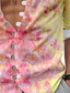 Χαμηλού Κόστους Ανδρικά πουκάμισα με στάμπα-Φλοράλ Χαβανέζα Θέρετρο Ανδρικά Εκτυπωμένα πουκάμισα Αργίες Καθημερινά Ρούχα Διακοπές Ανοιξη καλοκαίρι Όρθιος γιακάς Μακρυμάνικο Ανθισμένο Ροζ, Βυσσινί, Πορτοκαλί Τ, M, L Polyester Πουκάμισο