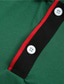 voordelige klassieke polo-Voor heren POLO Shirt Polo&#039;s met knopen Casual Sport Revers Korte mouw Modieus Basic Kleurenblok Koe Lapwerk Geborduurd Zomer Normale pasvorm Rood blauw Groen POLO Shirt