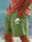 Недорогие Мужские шорты-Мужские хлопковые шорты с принтом кокосовой пальмы, летние гавайские шорты, пляжные шорты, эластичная талия с принтом на шнурке, комфортная дышащая короткая одежда для отдыха и выхода на улицу