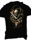 tanie T-shirty męskie z nadrukiem-oldvanguard x sui | Koszulka z czaszką węża, mieczem, punkowym gotyckim, wykonana w 100% z bawełny