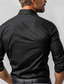 cheap Men&#039;s Printed Shirts-Poker  Men&#039;s Business Casual 3D Printed Shirt Street Wear to work Daily Wear Spring &amp; Summer Turndown Long Sleeve Black White Gray S M L 4-Way Stretch Fabric Shirt