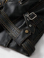 cheap Leather Jackets-Men&#039;s Faux Leather Jacket Biker Jacket Vintage Leather Jacket Outdoor Street Thermal Warm Rain Waterproof Pocket Spring, Fall, Winter, Summer Solid Color Streetwear Sporty Turndown Regular Faux