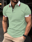 abordables polo clásico-Hombre POLO Camiseta de golf Casual Deportes Diseño Manga Corta Moda Básico Bloque de color Retazos Verano Ajuste regular Blanco Rosa Rojo Azul Marino Verde POLO