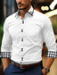 Χαμηλού Κόστους ανδρικά πουκάμισα casual-Ανδρικά Πουκάμισο Πουκάμισο με κουμπιά Casual πουκάμισο Μαύρο Λευκό Ανθισμένο Ροζ Κρασί Βαθυγάλαζο Μακρυμάνικο Καρό Συνδυασμός Χρωμάτων Πέτο Καθημερινά Διακοπές Κουρελού Ρούχα