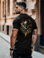billige T-shirt med tryk til mænd-oldvanguard x sui | kraniet slange sværd punk gotisk 100% bomuld t-shirt