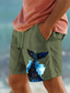voordelige Shorts voor heren-katoenen herenshort met dierenhaai print zomer Hawaiiaanse shorts strandshorts trekkoord elastische taille comfort ademend kort outdoor vakantie uitgaanskleding