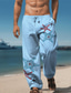 cheap Men&#039;s Plus Size Bottoms-Starfish Men&#039;s Cotton Linen Vintage Pants Elastic Drawstring Design Trousers Straight-Leg Trousers Outdoor Daily Wear Streetwear Mid Waist Elasticity Pants