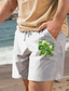 levne Pánské kraťasy-Svatý. patrick four leaf potištěné pánské bavlněné šortky letní havajské šortky plážové šortky stahovací šňůrka v pase potisk pohodlí prodyšná krátká outdoorová dovolená oblečení