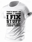 preiswerte Männer Grafik Tshirt-„I Fix Stuff“-T-Shirt mit Nationalflagge, grafisches Herren-T-Shirt aus Baumwolle, sportliches, klassisches Hemd, kurzärmlig, bequemes T-Shirt, Straße, Urlaub, Sommer, Modedesigner-Kleidung
