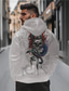 Χαμηλού Κόστους γραφικά φούτερ-Σκελετός Φίδι Ανδρικά Punk Gothic 3D εκτύπωση Φούτερ με Κουκούλα Πάρτι Αργίες Streetwear Με Κουκούλα Μαύρο Λευκό Μακρυμάνικο Με Κουκούλα Στάμπα Μπροστινή τσέπη Άνοιξη &amp; Χειμώνας Σχεδιαστής