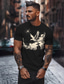billige T-shirt med tryk til mænd-oldvanguard x sui | pigeon skelet punk gothic t-shirt i 100% bomuld
