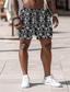 baratos calções gráficos-Homens Bermuda de Surf Shorts de Natação Calção Justo de Natação Com Cordão com forro de malha Cintura elástica Cobra Conforto Respirável Curto Festa Férias Streetwear Punk e gótico Preto Branco