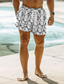 baratos calções gráficos-Homens Bermuda de Surf Shorts de Natação Calção Justo de Natação Com Cordão com forro de malha Cintura elástica Cobra Conforto Respirável Curto Festa Férias Streetwear Punk e gótico Preto Branco