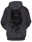 cheap Graphic Hoodies-OldVanguard x Sui | Skeleton Snake Punk Gothic Streetwear Hoodie