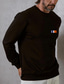 levne Základní mikiny-pánský pulovr ze 100% bavlny základní móda denní ležérní mikiny grafika černá bílá dlouhý rukáv dovolená dovolená streetwear posádka krk jaro a podzim oblečení návrhář oblečení