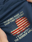 tanie T-shirty męskie z nadrukiem-Graficzny Amerykańska flaga USA Moda Retro / vintage Styl uliczny Męskie Druk 3D Podkoszulek Koszula Henley Sporty na świeżym powietrzu Święto Wyjściowe Podkoszulek Czarny Zieleń wojskowa