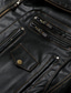 cheap Leather Jackets-Men&#039;s Faux Leather Jacket Biker Jacket Vintage Leather Jacket Outdoor Street Thermal Warm Rain Waterproof Pocket Spring, Fall, Winter, Summer Solid Color Streetwear Sporty Turndown Regular Faux