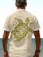 abordables Camisas hawaianas-tortuga marina vida marina resort para hombres camisa hawaiana con estampado 3d abotonada manga corta camisa de playa de verano ropa diaria de vacaciones s a 3xl