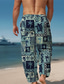 halpa Miesten Plus -koon alaosat-Miesten Loma 3D-kuvio Havaijilainen Palmu Kilpikonna Housut Suoralahkeiset housut Sivutaskut 3D-tulostus Joustava kiristysnauhan suunnittelu Keskikorkea vyötärö ulko- Havaijilainen Pyhäpäivä Kevät