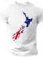 abordables T-shirts graphiques pour hommes-États-Unis France Royaume-Uni T-shirt en coton graphique pour hommes Sport classique Chemise décontractée à manches courtes T-shirt confortable Sports Vacances en plein air Été Vêtements de créateurs
