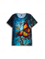 cheap Animals tee-Women&#039;s T shirt Round Neck Stained Glass Hummingbird Print Short Sleeve Fitted Top Artistic Vibrant Casual Summer Wear Comfortable Fashion Clothing Apparel