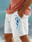 billiga Shorts för män-djurfisktryckta bomullsshorts för män sommar hawaiiska shorts strandshorts dragsko elastisk midja komfort andas utomhus semester gå ut kläder