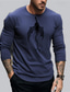 billige T-shirt med tryk til mænd-dragevogter x lu | mænds gyldne drage mytisk væsen i mørk stil streetwear bomuld t-shirt lange ærmer