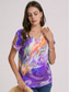 cheap Art&amp;Design tee-Women&#039;s T Shirt Henley Shirt Graphic Basic Neon &amp; Bright Short Sleeve V Neck Regular Tops Daily Weekend Buttons Cut Out Print Blue Purple Green