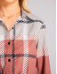 cheap Graphic shop shirt-Women&#039;s Shirt Fashion Plaid Buttons Print Long Sleeve Regular Tops Shirt Collar Casual Red Blue Khaki Gray Spring &amp;  Fall