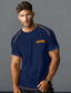 billige Casual T-shirts til mænd-Herre T-shirt Vaffelskjorte Helfarve Rund hals Afslappet Kortærmet Frontlomme Tøj Daglig Sport Designer