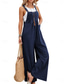 cheap Overalls-Women&#039;s Normal Dungarees Overall Streetwear Solid Color Sleeveless Square Neck Buttons Pocket Street Daily Regular Fit Black Pink Wine Summer