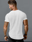 billige Casual T-skjorter for menn-Herre T skjorte Vaffelskjorte Helfarge Crew-hals Avslappet Kortermet Lomme foran Klær Daglig Sport Designer
